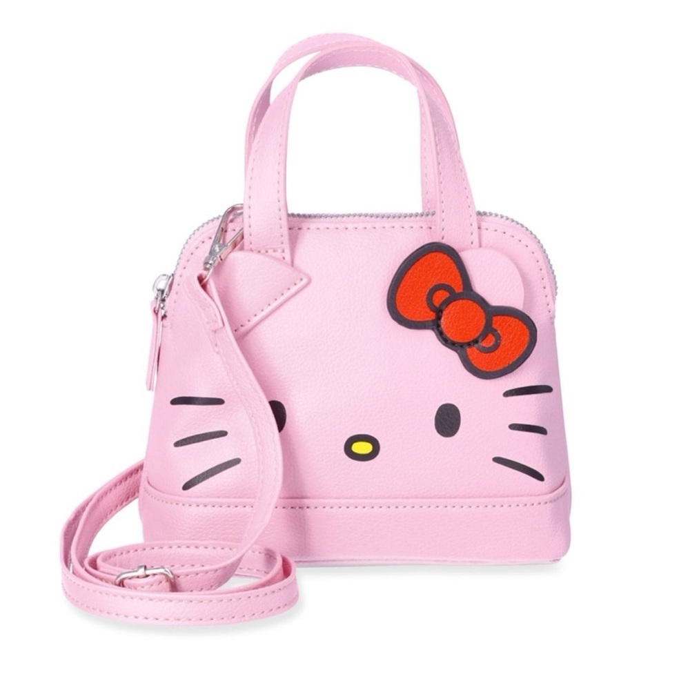 Hello Kitty Mini Pink Red Bow Crossbody Handbag Purse
